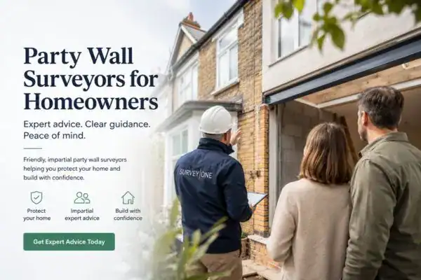 Image of couple with Party wall survey from Survey One Rickmansworth